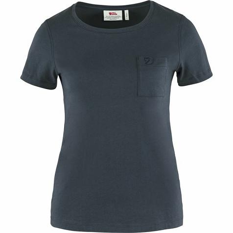 Fjallraven Women Övik T-Shirt Navy PH354751 Philippines